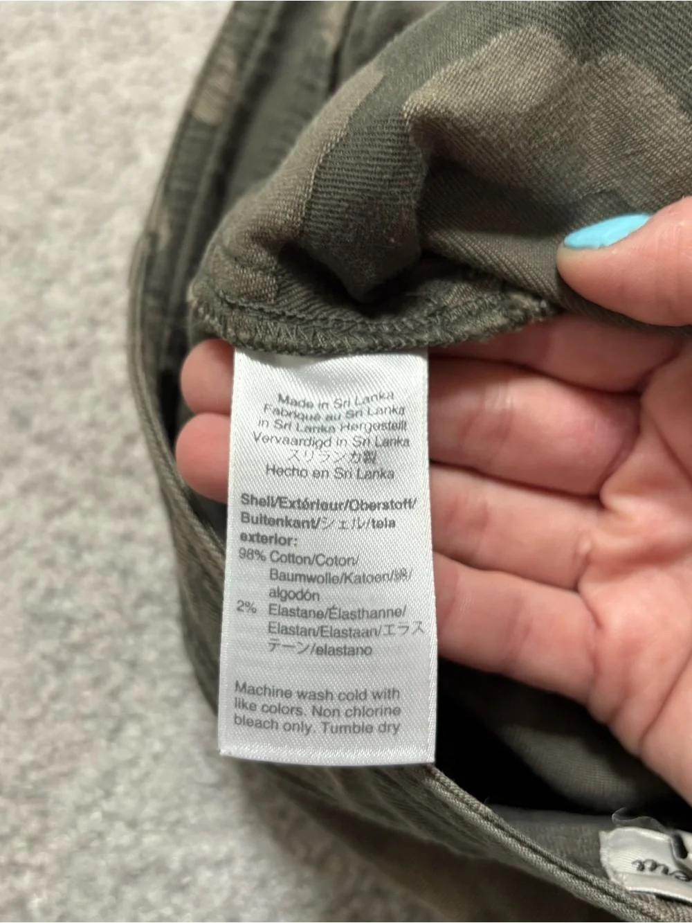 J. Crew Green Camouflage High Waisted Cargo Shorts